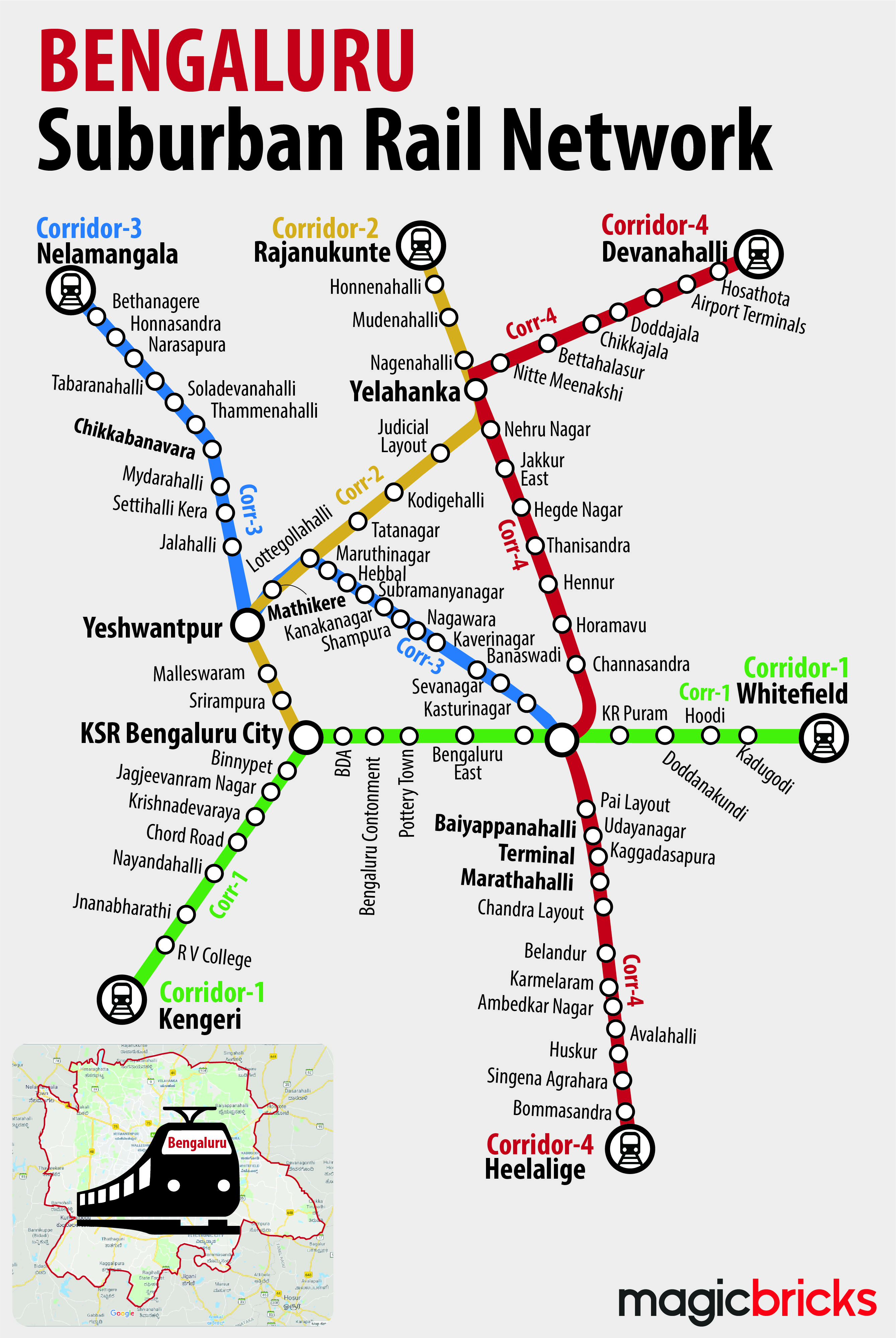 Bangalore Railway Station Map Suburban Railway Project: New Hopes & Goals For The Real Estate