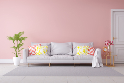 sofa for pink walls