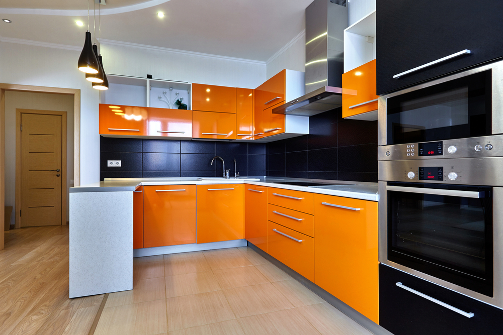 a segmental pattern kitchen design