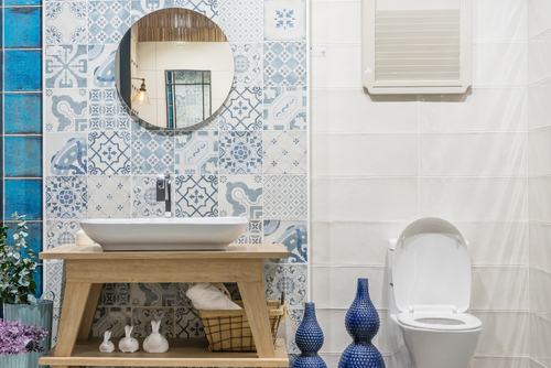 20 Small Bathroom Tiles Design Ideas, Colourful Small Floor Tiles
