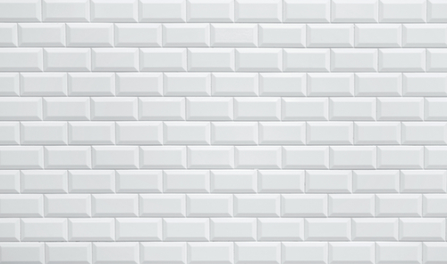 white brick tiles living room