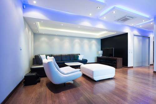 Room low cost simple POP design - accentuate with colored lighting 