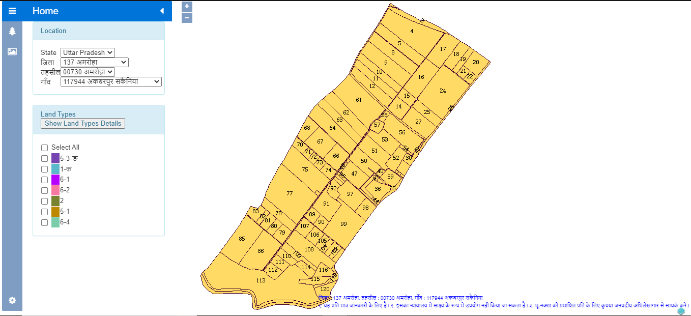 bhulekh up map