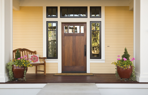 wooden-front-door-home-view-on