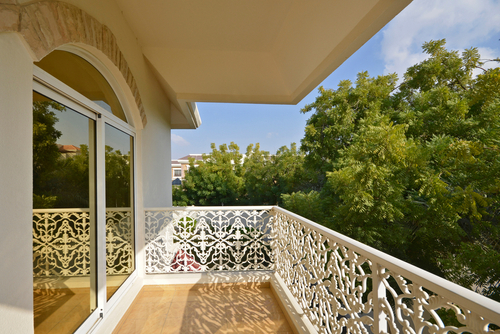 Ornamental steel railing design for stairs