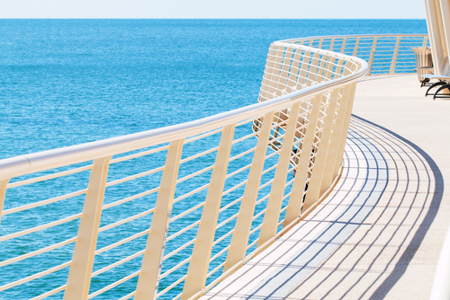 Stainless steel painted railings for balcony