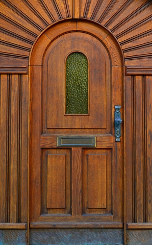 20 Entrance Wooden Door Design Options, Round Shape Front Door Design
