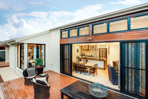 Painted front glass door design
