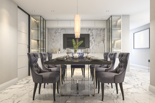 glass table dining room