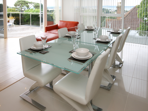 20 Glass Dining Table Design Ideas For, White Frosted Glass Dining Table