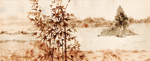 painting-of-chinese-bamboo-in-monotone-brown