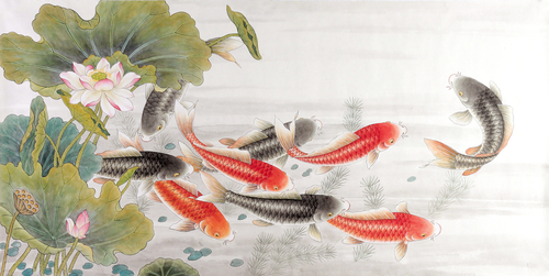 painting-of-feng-shui-koi-fish