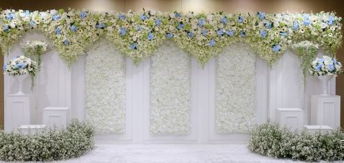 Marriage Hall Stage Flower Decoration Service