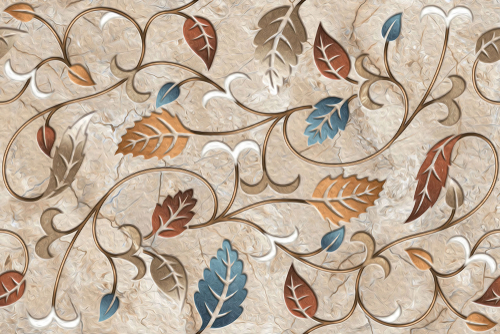 colorful-leaves-on-a-rose-gold-background