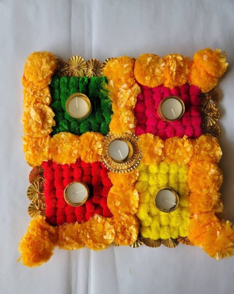 swastik diya decoration