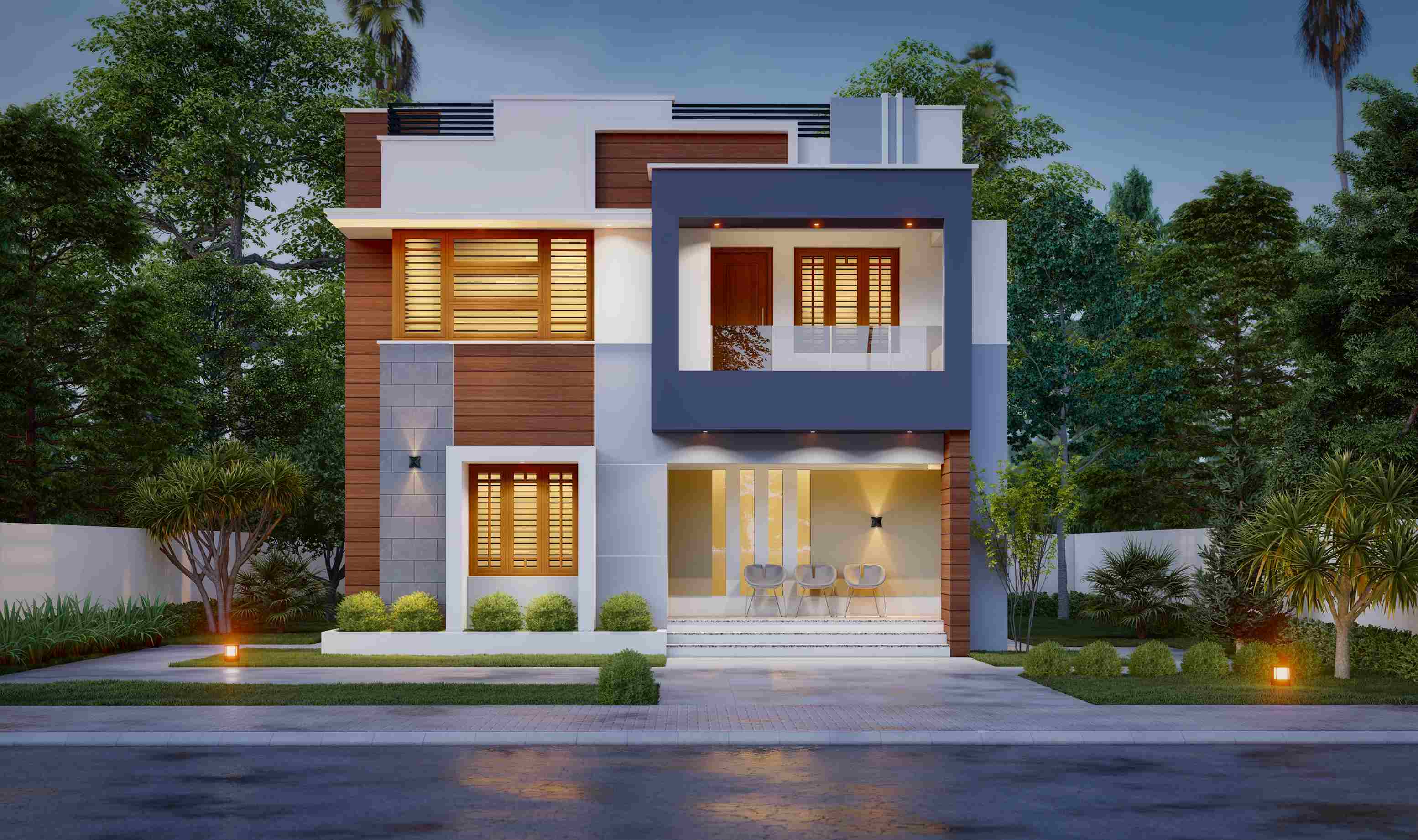 50 Best House Front Elevation Design Design Talk   Contemporary Front House Elevation Design 