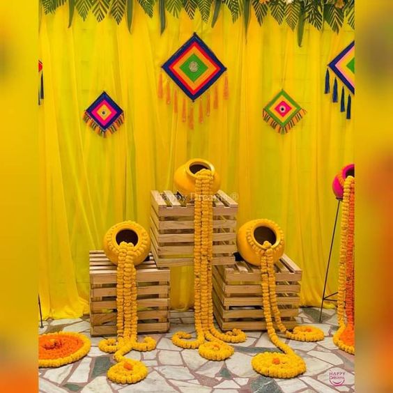 20 Haldi Decoration Ideas At Home To Make Your Function Vibrant And 