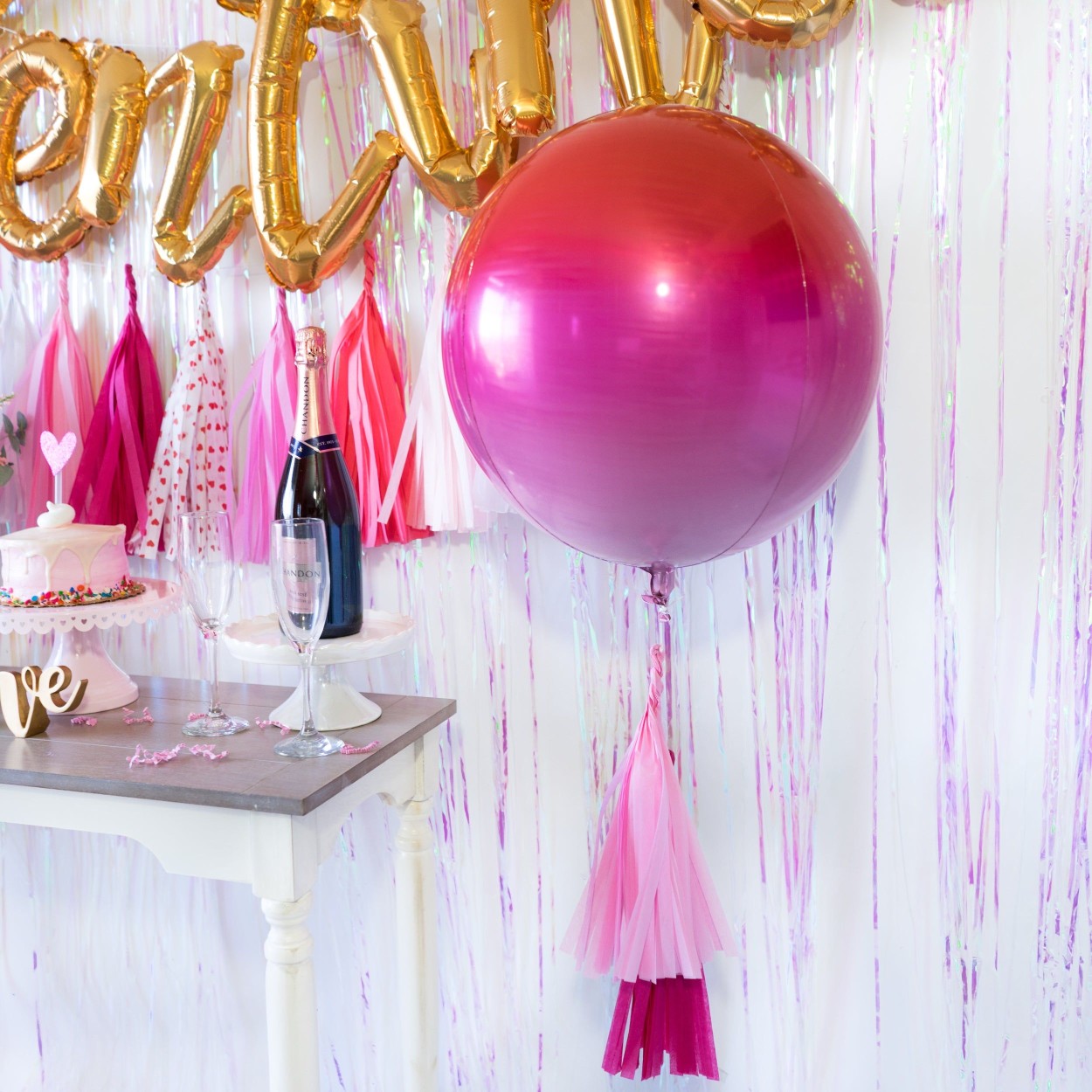 Tassel Helium Balloons for Birthday Decoration