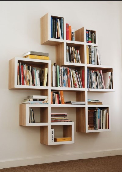 Floating Wall Bookshelf Design 