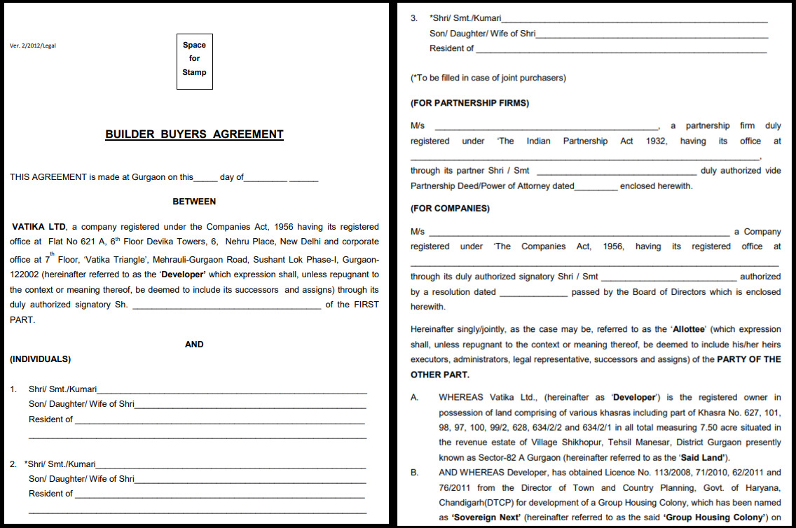 Builder Buyer Agreement BBA All You Need to Know