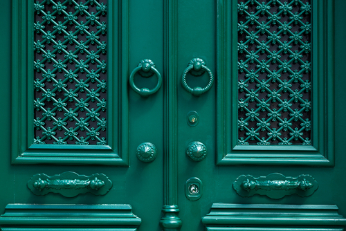 green blue paint colors for traditional front door