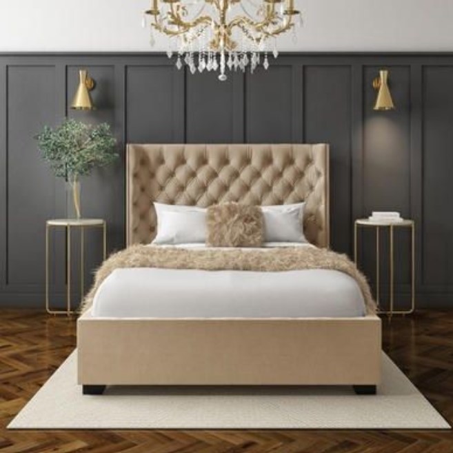 A Classic Beige Color Bed 