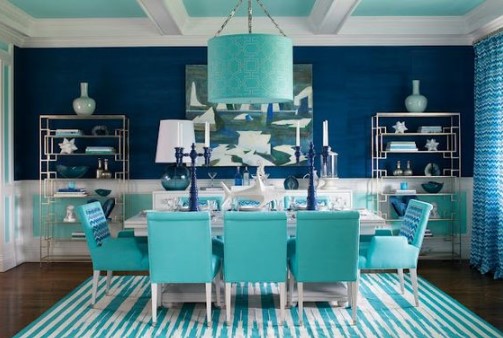 15 Ways Aqua Color Can Be Used In Your Home | Aqua Color Combinations