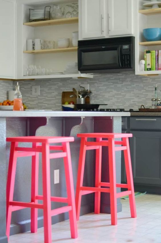 Easy Simple Kitchen Design Low Cost Bar Stools
