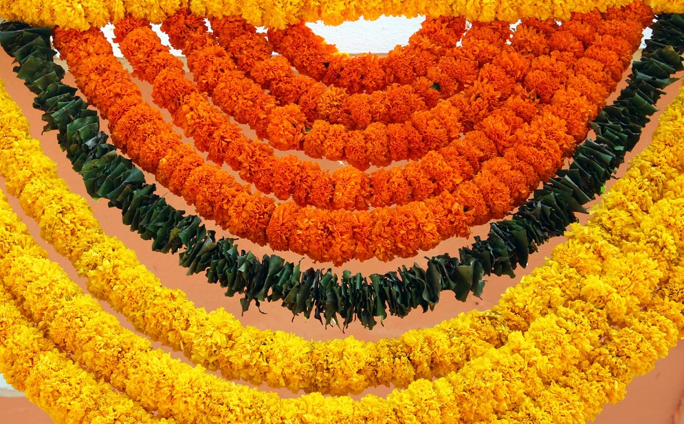 Flower decoration for Navratri