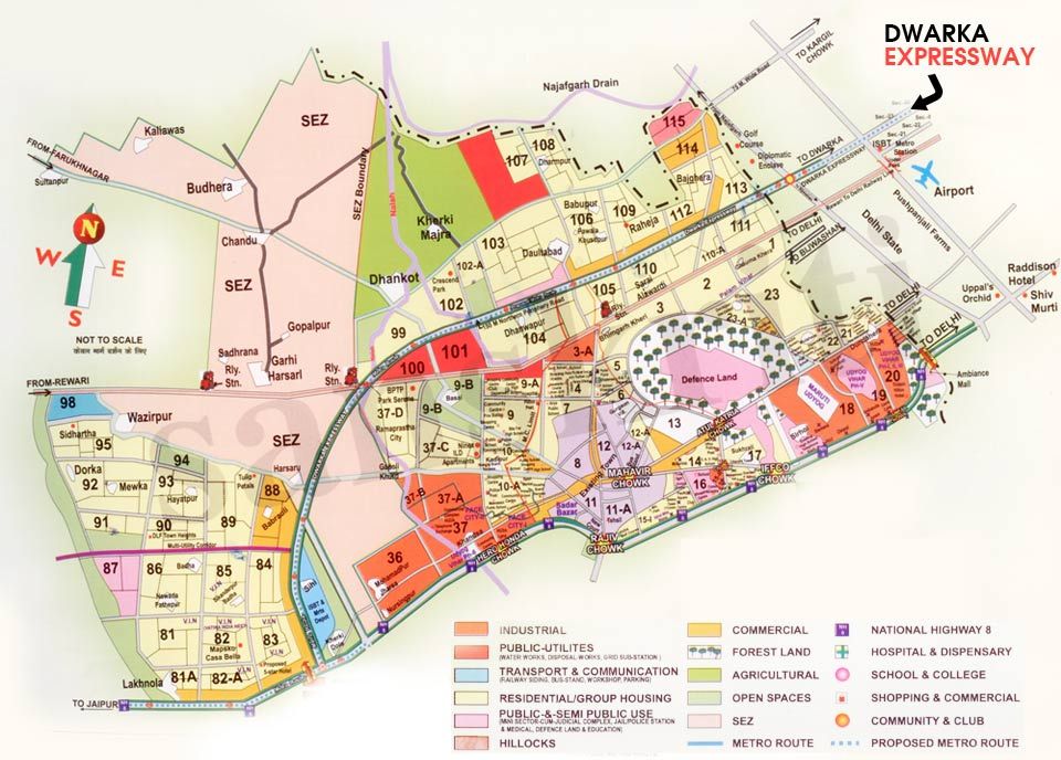 Dwarka Expressway New Gurgaon India S First Urban Elevated Highway   Dwarka Expressway Map Route 