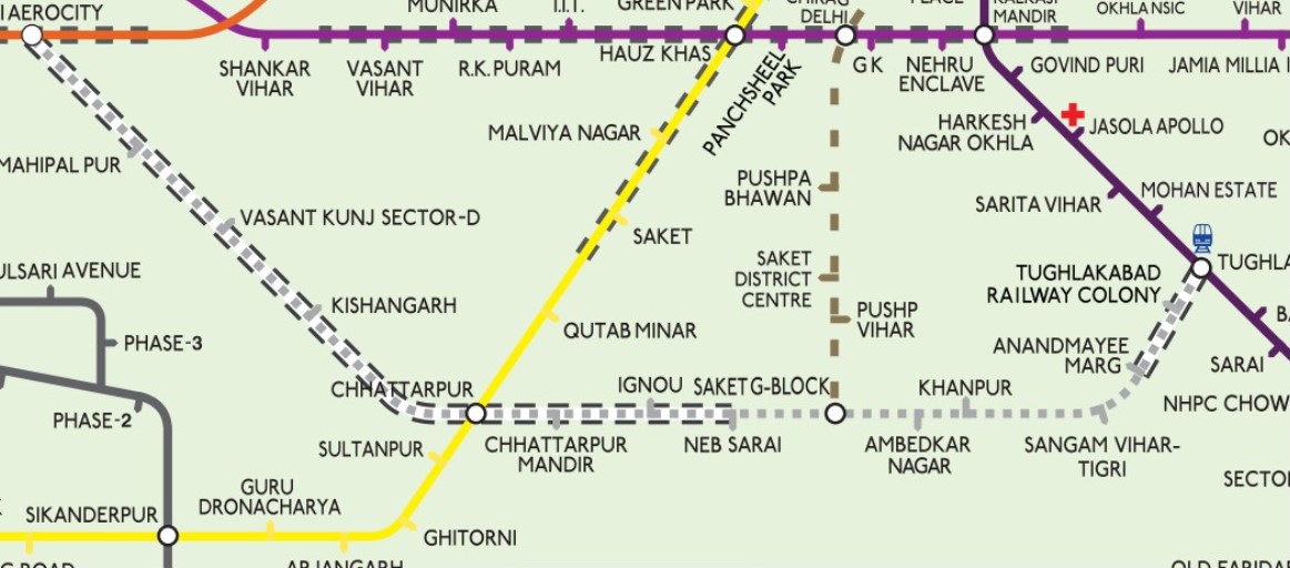Silver Line Of Delhi Metro Stations And Interchange Information 