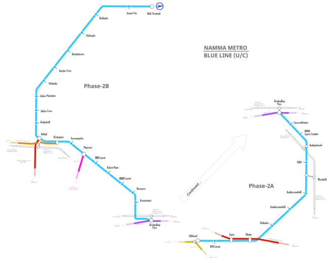 Bangalore Airport Metro Namma Metro Blue Line Route Map And Cost