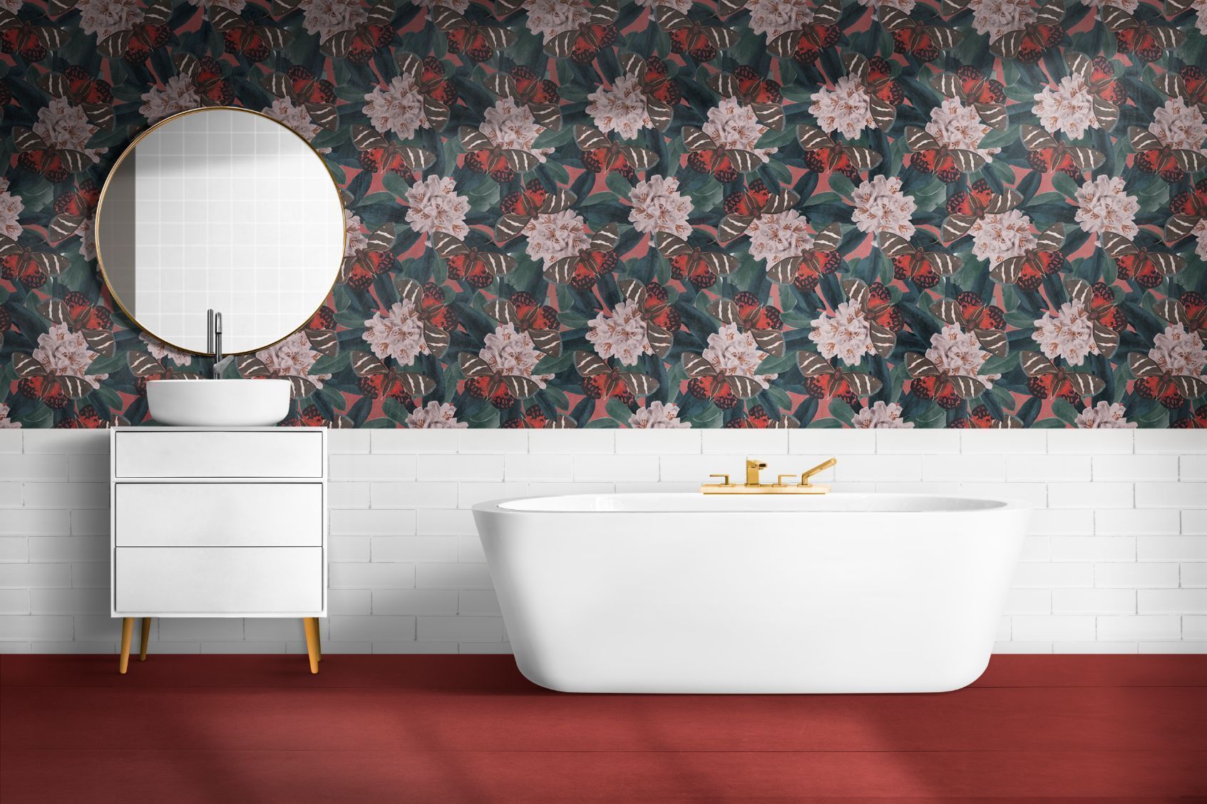 Wallpaper in the Bathroom? Yes, You Can! - Bob Vila