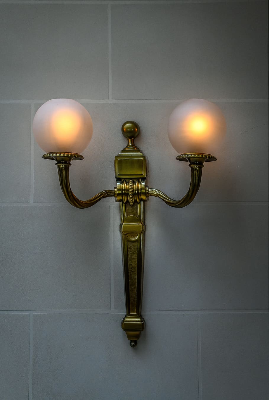 Classic wall lights with globe shades