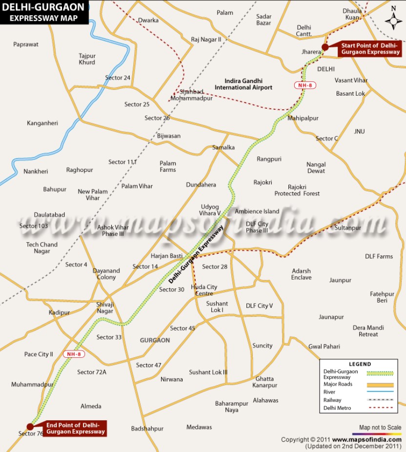 Delhi Gurgaon Expressway -Map, Toll, Latest News & More | Delhi ...