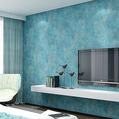 Blue texture paint makes your home look expensive