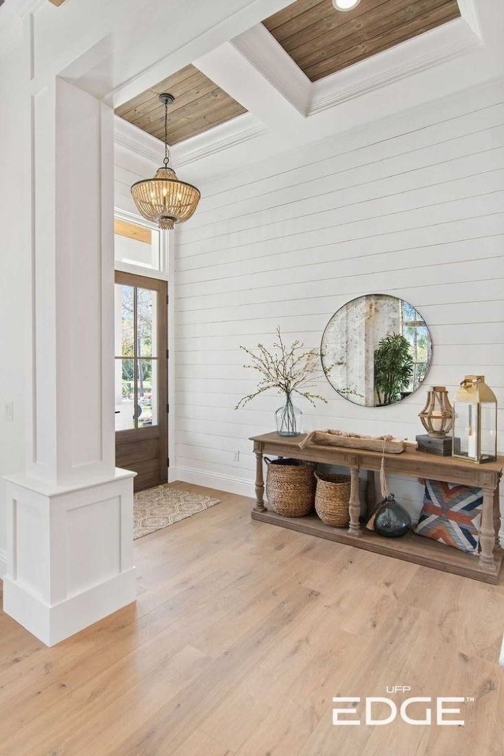 Foyer with Timeless shiplap wall