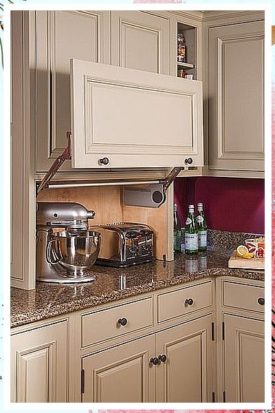 Space-saving appliances in small kitchen