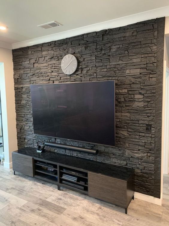 Faux stone featuret wall