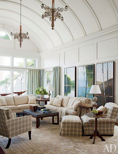 Living room arch design with arched ceiling