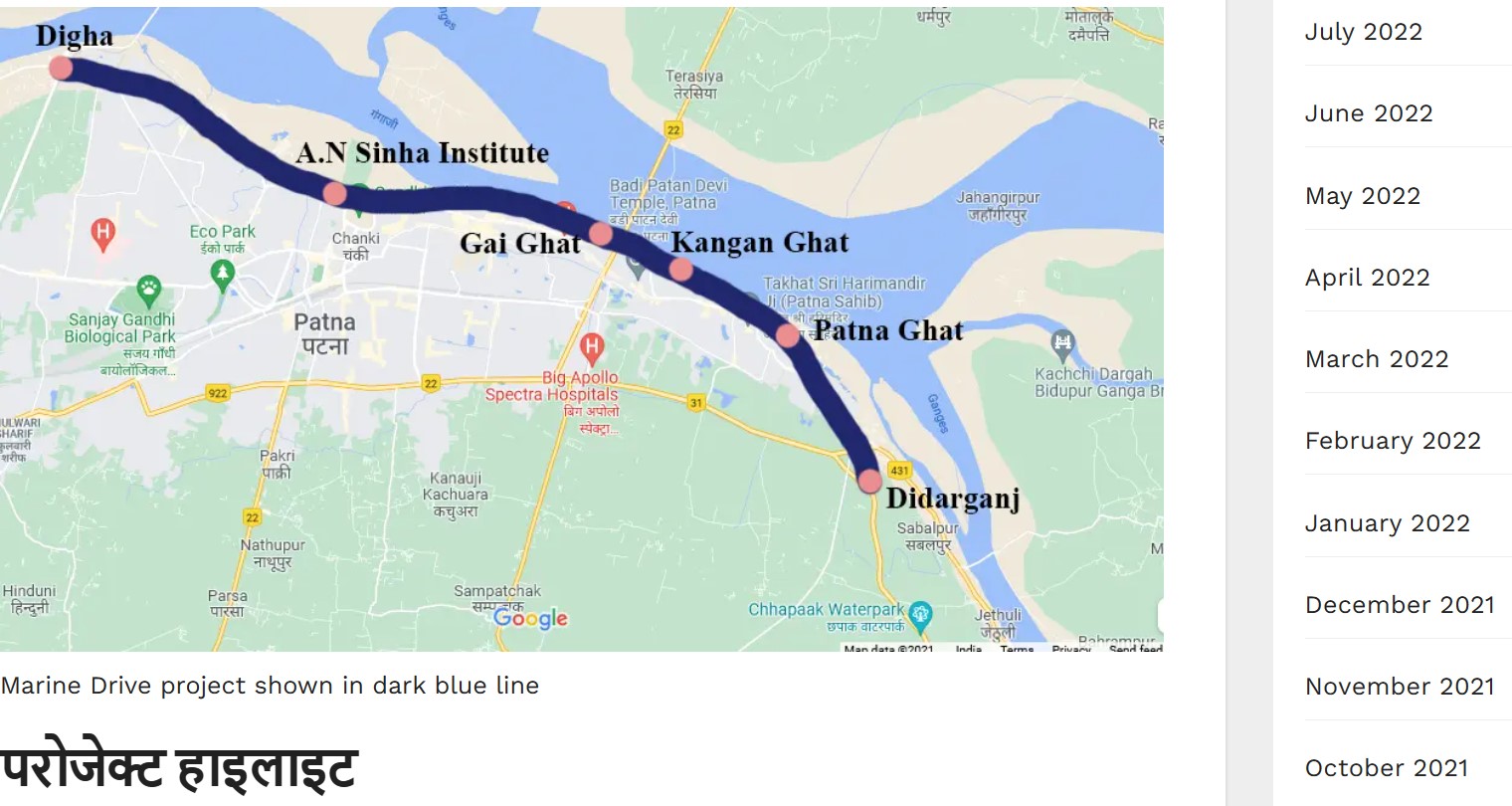 Marine Drive Patna Project Map, Key Details, Status, Latest News & More