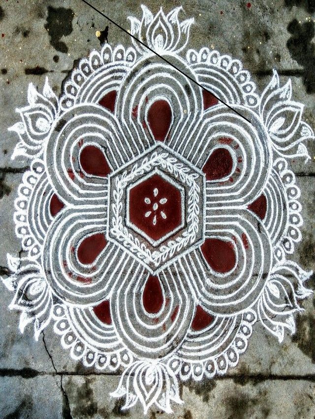 Rangoli Flower Stencil Sketch Design Maiyan Board Punjabi - Etsy