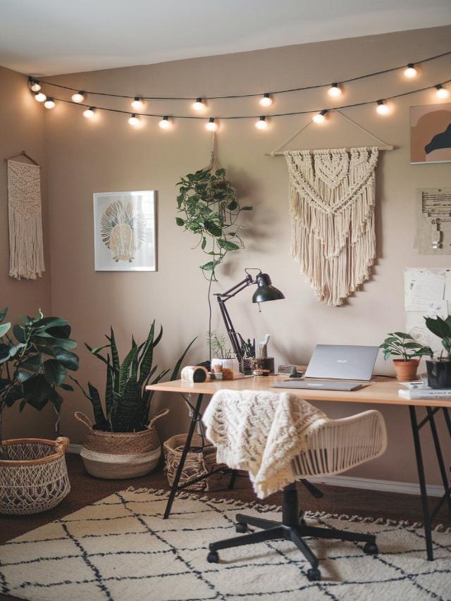Boho Modern Office Cozy Boho Chic Home Office Decor Ideas