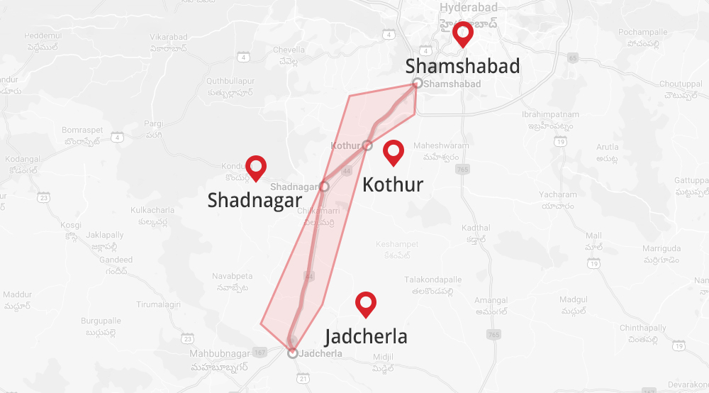 Distance From Hyderabad To Chevella Plots/Land For Sale In Hyderabad Airport Corridor, Hyderabad
