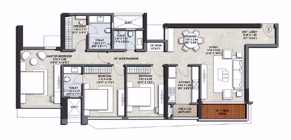 Kalpataru Magnus in Bandra East, Mumbai: Price, Brochure, Floor Plan ...