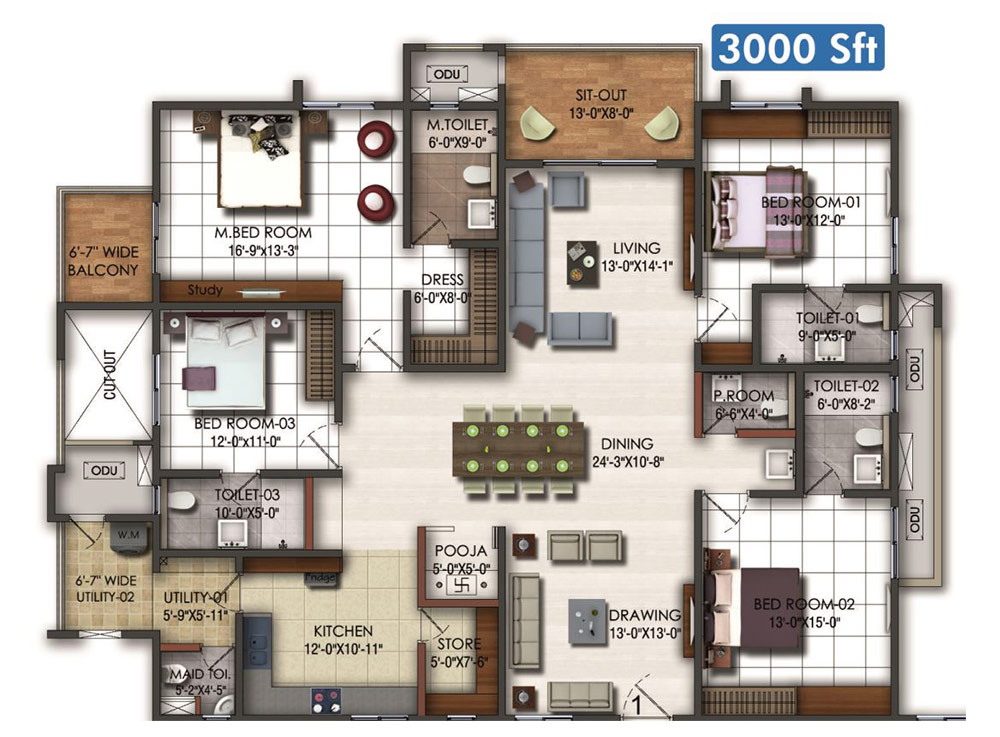 Rainbow Vistas at Rock Garden in Hitech City, Hyderabad Price