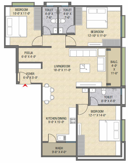 Radha Krishna Heights in Gotri, Vadodara: Price, Brochure, Floor Plan ...