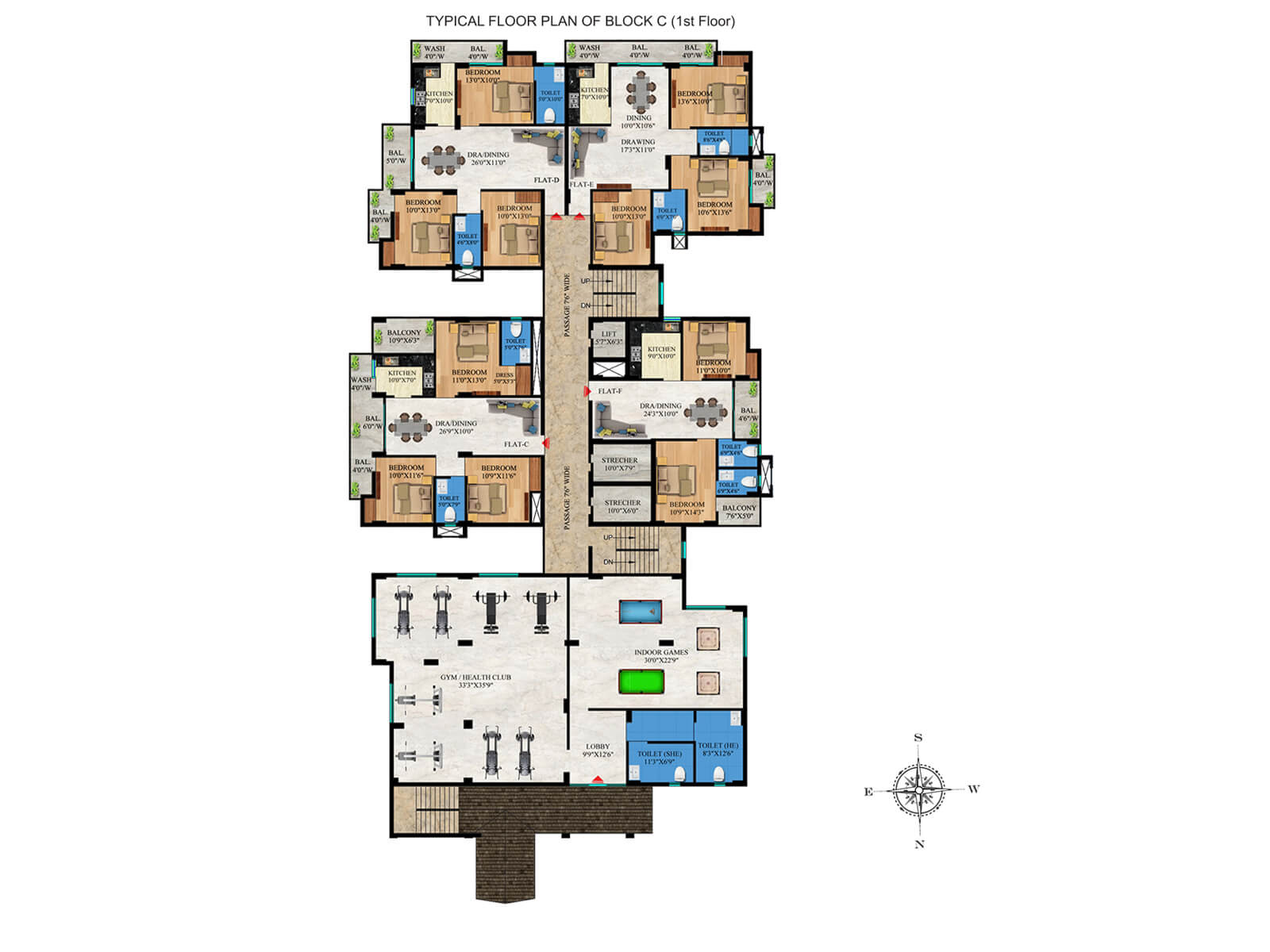 Oak Wood Floor Plan, Ranchi: Layouts, Sizes, Configurations