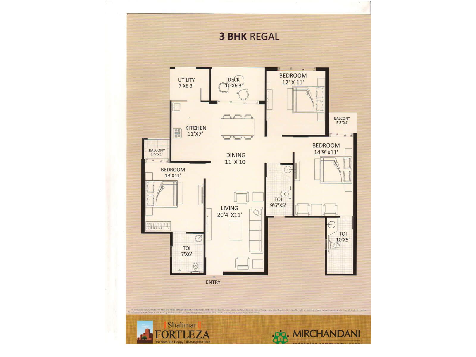 Shalimar Fortleza in Hoshangabad Road, Bhopal Price, Brochure, Floor