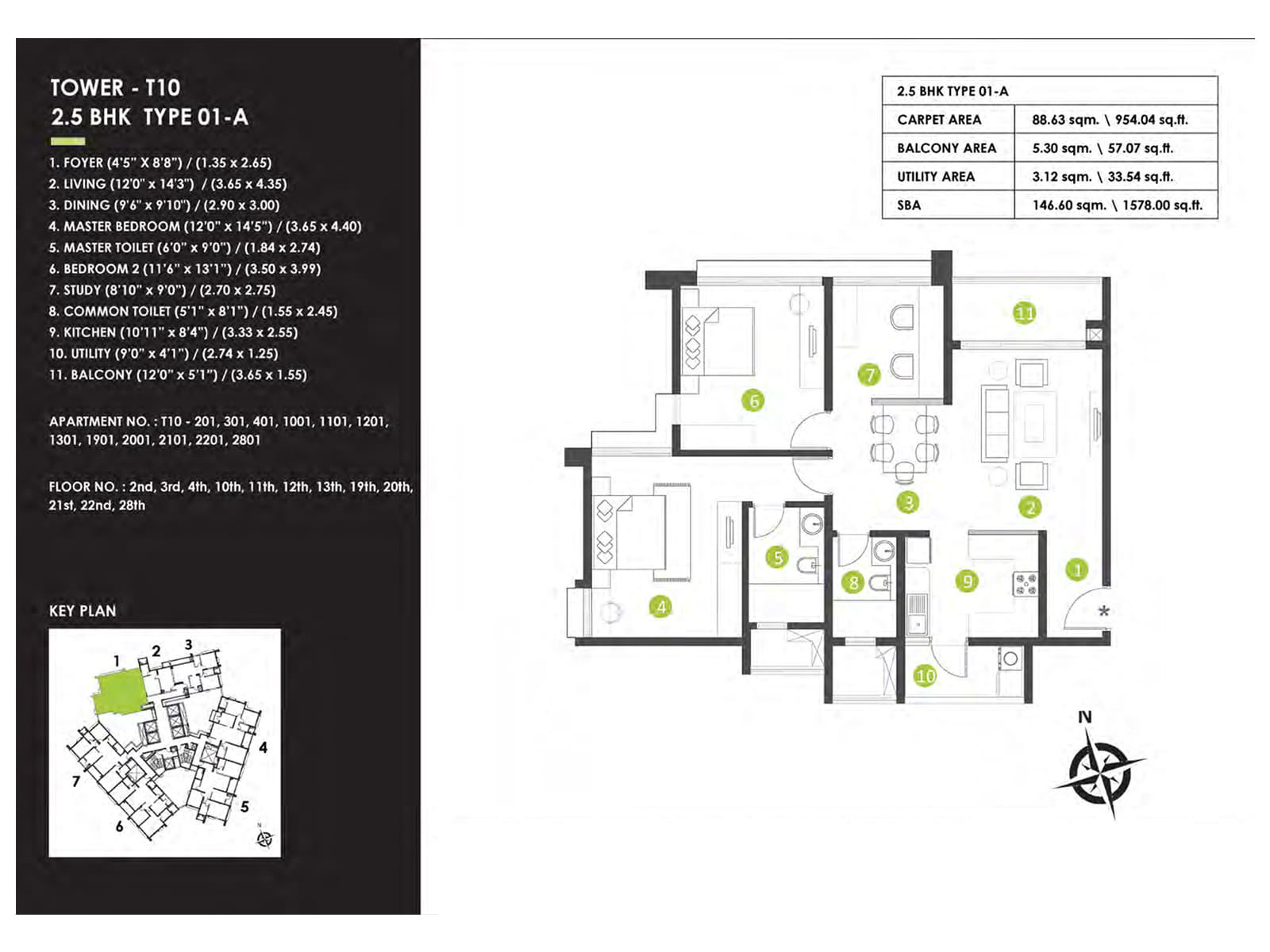 Parkwest Cedar Tower 8 in Binny Pete, Bangalore Price, Brochure, Floor